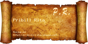 Pribill Rita névjegykártya